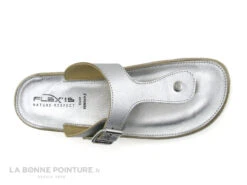 Agora Argento - Tong Femme Reglable Cuir Argent -Chaussures De Mode cd24607c73b9e66c561f35ea11d5d5ef 3344102 179191
