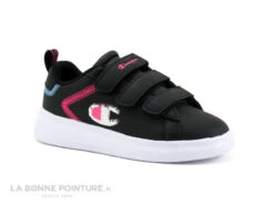 Champion ANGEL G PS Noir Rose Bleu - Basket Fille 3 Scratches