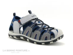 Wipop LIRADO Gris Clair - Bleu - Sandale Sport Enfant