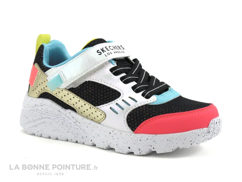 Skechers 310464L Uno Lite Gen Chill - Noir Blanc Multi - Basket Mode Fille 1 Skechers 310464L Uno Lite Gen Chill - Noir Blanc Multi - Basket Mode Fille