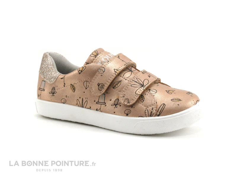 KOUKI By Bopy TAOFI - Peche Imprime - Velcros - Sneakers Fille 1 KOUKI By Bopy TAOFI - Peche Imprime - Velcros - Sneakers Fille