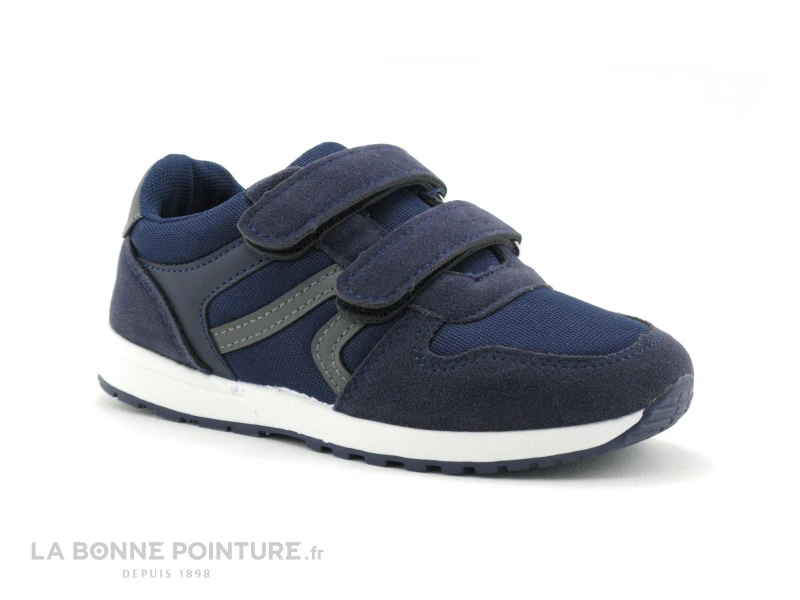 DT New York B313973 Navy - Sneakers Enfant Bleu Marine - 2 Velcros 1 DT New York B313973 Navy - Sneakers Enfant Bleu Marine - 2 Velcros