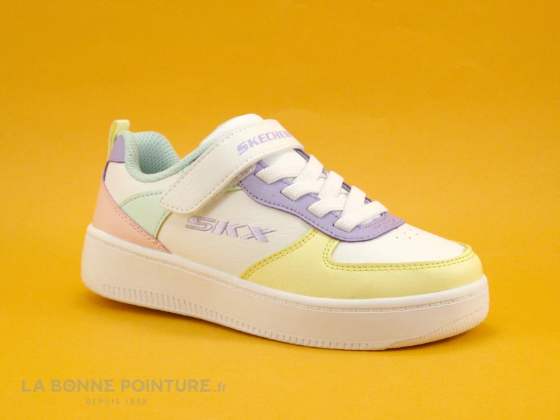 Skechers Street Girls - 310156L Sport Court - Basket Fille Blanc - Multi 1 Skechers Street Girls - 310156L Sport Court - Basket Fille Blanc - Multi