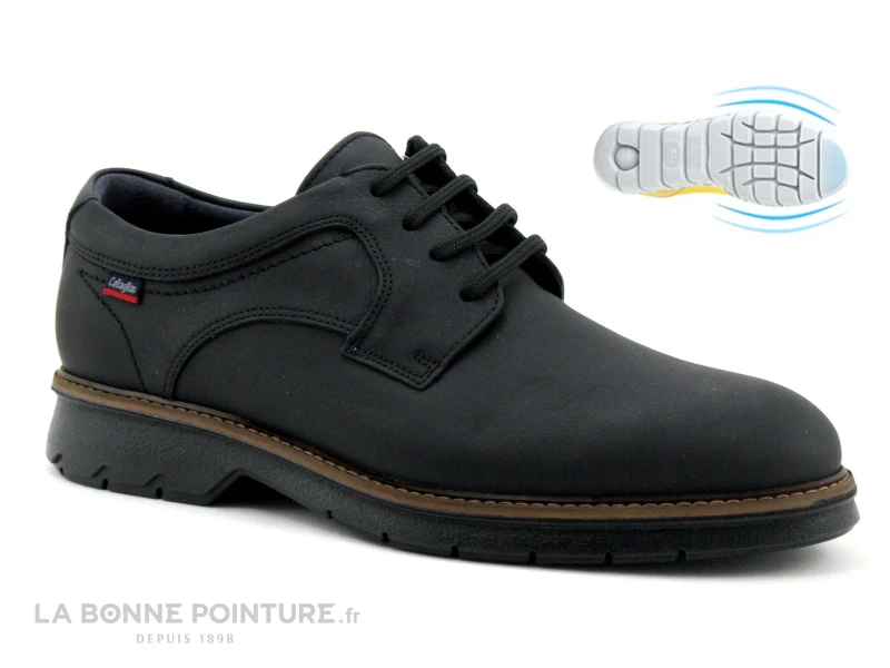 Callaghan 45000 - Cuir Noir Mat - Chaussure Derbi Homme 1 Callaghan 45000 - Cuir Noir Mat - Chaussure Derbi Homme