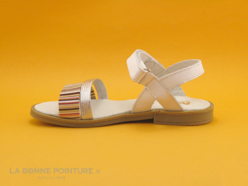 MKids METUS Blanc Argent Multicolore - Nu-pieds Fille 3 MKids METUS Blanc Argent Multicolore - Nu-pieds Fille – Image 3