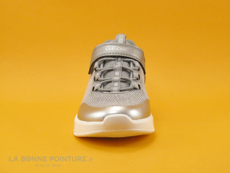 Geox ARIL J16DLB Silver - Basket Fille Gris Argent 2 Geox ARIL J16DLB Silver - Basket Fille Gris Argent – Image 2