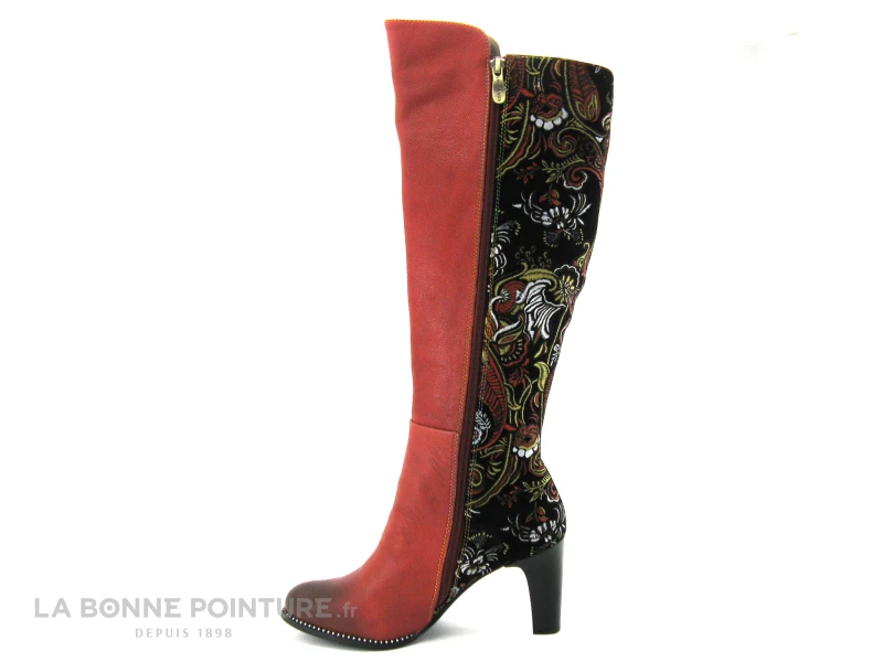 Laura Vita ALCBANEO 229G Rouge - Noir - Botte Talon Haut 3 Laura Vita ALCBANEO 229G Rouge - Noir - Botte Talon Haut – Image 3