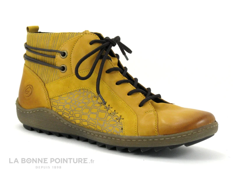 Remonte R1499-68 Jaune - Chaussure Montante Femme 1 Remonte R1499-68 Jaune - Chaussure Montante Femme
