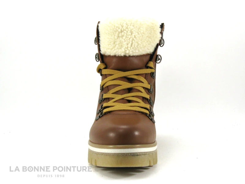 Hooper VERSUS Cognac - Bottine Marron - Col Fourrure 2 Hooper VERSUS Cognac - Bottine Marron - Col Fourrure – Image 2