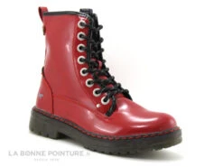 Mustang 1235-503-5 Bottines Vernies Rouge Lacets