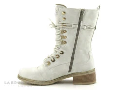 Mustang 1402 501 203 Glace - Bottine Blanche Femme -Chaussures De Mode cd24607c73b9e66c561f35ea11d5d5ef img 3318.jpg 175748