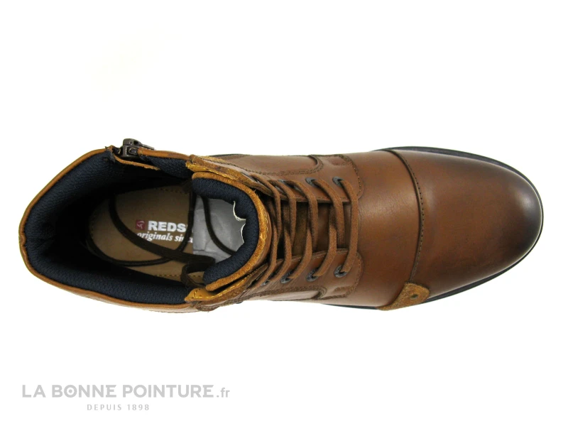 Redskins NITRO Cognac - Boots Homme Marron Avec Zip Et Lacet 6 Redskins NITRO Cognac - Boots Homme Marron Avec Zip Et Lacet – Image 6