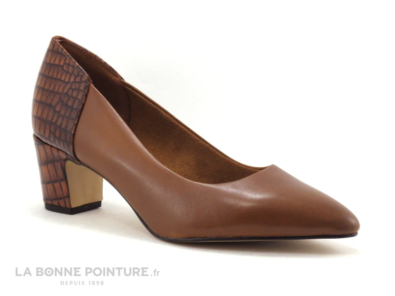Tamaris 1-22404-25 Brandy Comb - Escarpin Marron Et Croco 1 Tamaris 1-22404-25 Brandy Comb - Escarpin Marron Et Croco