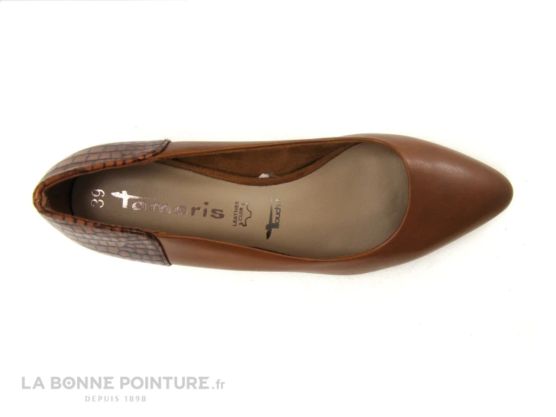Tamaris 1-22404-25 Brandy Comb - Escarpin Marron Et Croco 6 Tamaris 1-22404-25 Brandy Comb - Escarpin Marron Et Croco – Image 6