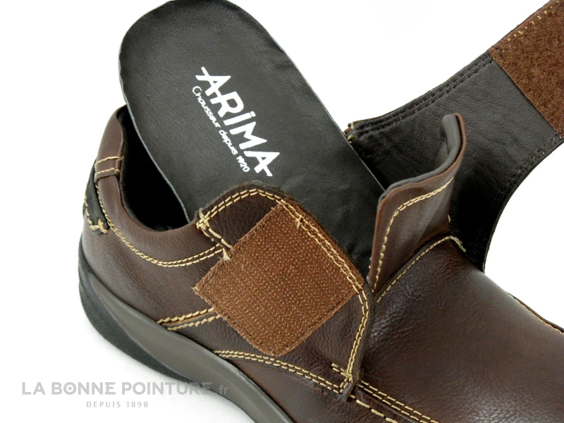 Arima OSVALD Coffee - Chaussure Homme Cuir Marron - Bride Velcro 5 Arima OSVALD Coffee - Chaussure Homme Cuir Marron - Bride Velcro – Image 5