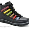 Karyoka QUINTO Noir - Oeillets Multicolores - Chaussure Montante Femme