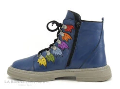 Karyoka TESS Ocean - Feuilles Multicolores - Boots Femme Cuir Bleu -Chaussures De Mode cd24607c73b9e66c561f35ea11d5d5ef img 4434.jpg 176960