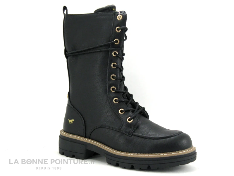 Mustang 1437 503 9 Noir - Bottine Noire Avec Semelle Crantee 5 Mustang 1437 503 9 Noir - Bottine Noire Avec Semelle Crantee – Image 5