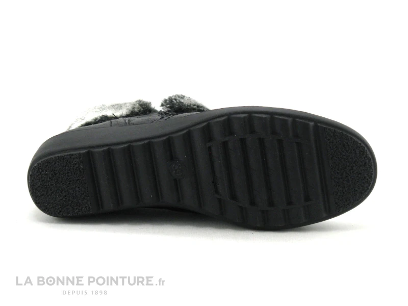 Sweet R CRIVON Noir - Haut Fourrure Grise - 2 Zips - Boots Femme 4 Sweet R CRIVON Noir - Haut Fourrure Grise - 2 Zips - Boots Femme – Image 4