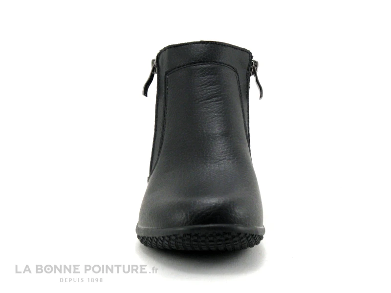 TopWay B843124 Black - Boots Femme Cuir Noir - 2 Fermetures Eclair 2 TopWay B843124 Black - Boots Femme Cuir Noir - 2 Fermetures Eclair – Image 2