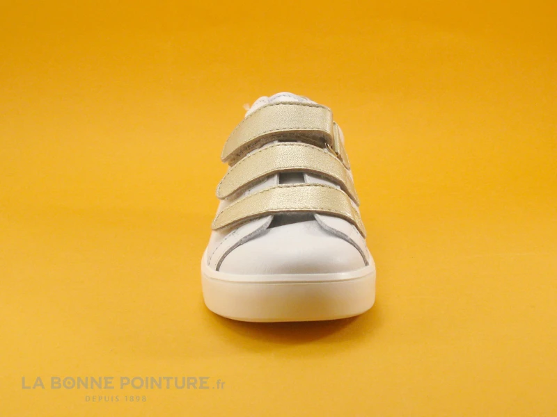 Bopy SAKOVEL Blanc Or - Basket Fille 3 Velcros 2 Bopy SAKOVEL Blanc Or - Basket Fille 3 Velcros – Image 2