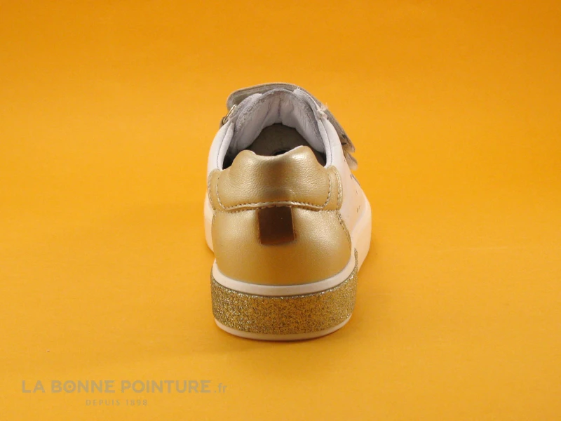 Bopy SAKOVEL Blanc Or - Basket Fille 3 Velcros 4 Bopy SAKOVEL Blanc Or - Basket Fille 3 Velcros – Image 4