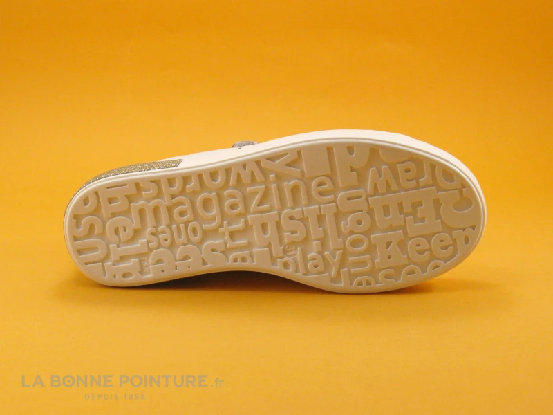 Bopy SAKOVEL Blanc Or - Basket Fille 3 Velcros 7 Bopy SAKOVEL Blanc Or - Basket Fille 3 Velcros – Image 7