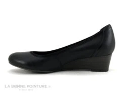 Tamaris 1-22320-20 Black - Escarpin Compense En Cuir Noir -Chaussures De Mode cd24607c73b9e66c561f35ea11d5d5ef img 6030.jpg 178775