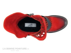 Lily Mood 050 5601 Red Nubuck - Bottine Rouge Hexagones -Chaussures De Mode cd24607c73b9e66c561f35ea11d5d5ef img 6111.jpg 154804
