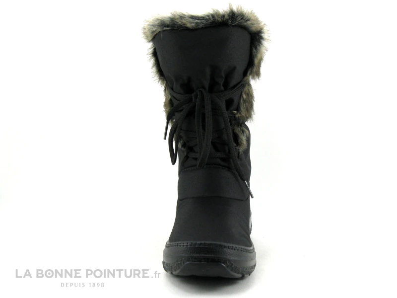 Antarctica 687 Noir - Fourrure Beige - Lacet - Botte Neige Femme 2 Antarctica 687 Noir - Fourrure Beige - Lacet - Botte Neige Femme – Image 2
