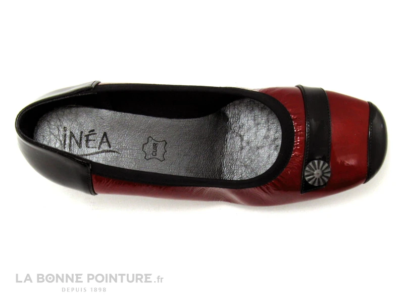 INEA FANA - Escarpin Rouge Verni - Noir - Talon Compense 6 INEA FANA - Escarpin Rouge Verni - Noir - Talon Compense – Image 6