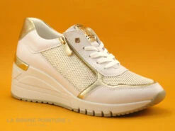 Marco Tozzi 2-23743-28 White Gold - Basket Compensee Femme - Blanc Or -Chaussures De Mode cd24607c73b9e66c561f35ea11d5d5ef img 6638.jpg 167523