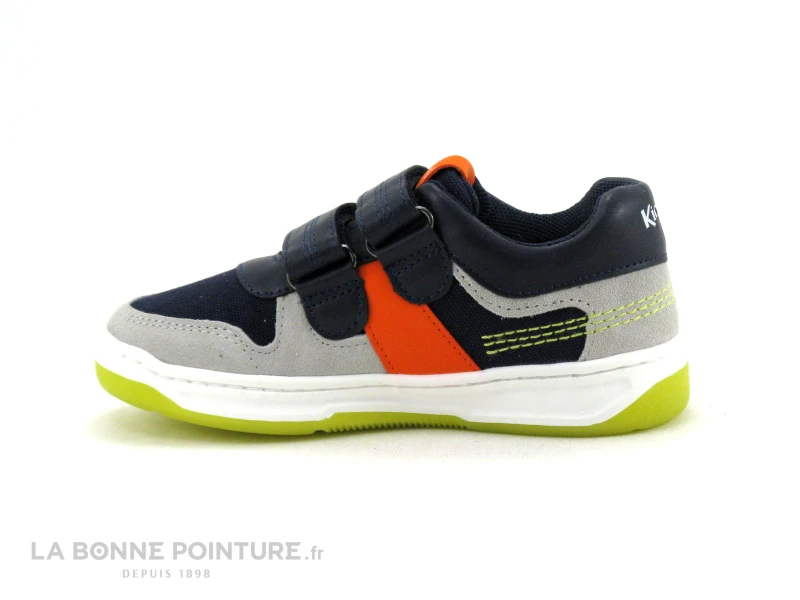 Kickers KALIDO Marine Gris Orange - 910863 - Basket Avec Scratches 3 Kickers KALIDO Marine Gris Orange - 910863 - Basket Avec Scratches – Image 3