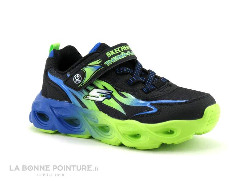 Skechers Lights 400103 Thermo Flash - Heat Flux - Noir Bleu Jaune - Basket 5 Skechers Lights 400103 Thermo Flash - Heat Flux - Noir Bleu Jaune - Basket – Image 5