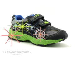 Lico ADRIAN Gris Bleu Royal Vert - Basket Led GARCON