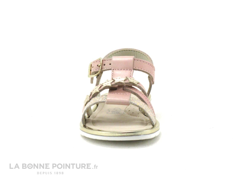 Bopy EBRIA Rose - Etoiles - Sandale Fille Cuir Rose 2 Bopy EBRIA Rose - Etoiles - Sandale Fille Cuir Rose – Image 2