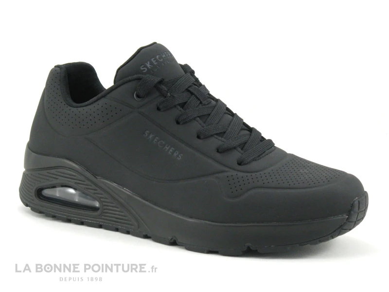 Skechers 52428 Uno Stand On Air Black - Basket Noire Homme 1 Skechers 52428 Uno Stand On Air Black - Basket Noire Homme