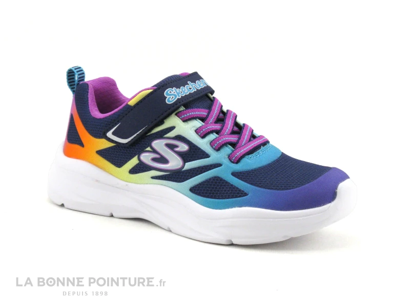 Skechers 303503 Power Jams Navy Multi - Lacet Violet - Basket Fille 5 Skechers 303503 Power Jams Navy Multi - Lacet Violet - Basket Fille – Image 5