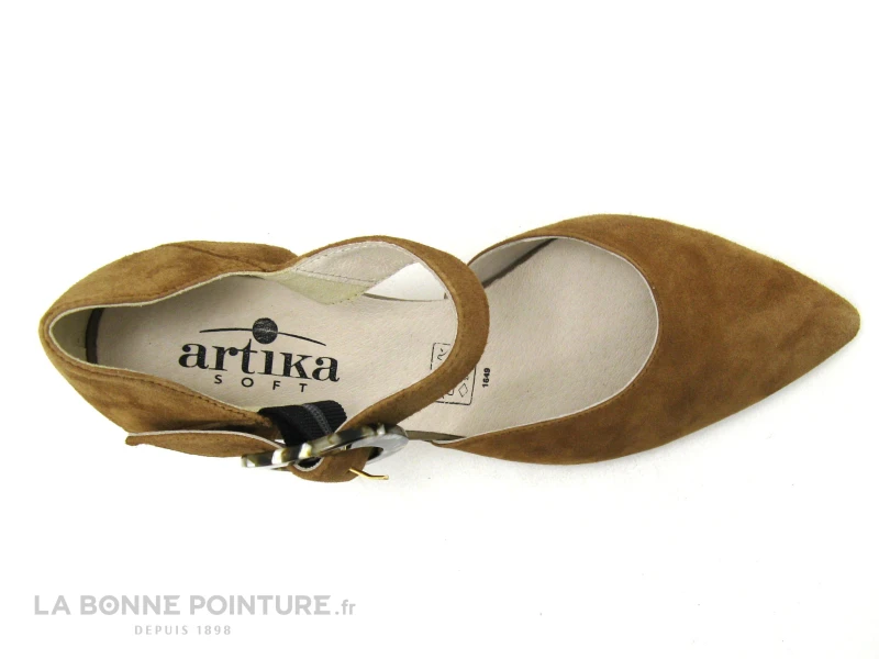 Artika YNATA Vel Daim - Escarpin Jaune Ocre - Talon Haut - Bout Pointu 6 Artika YNATA Vel Daim - Escarpin Jaune Ocre - Talon Haut - Bout Pointu – Image 6