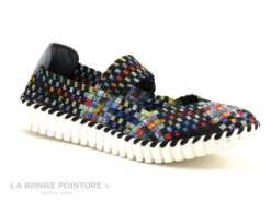 Rock Spring ALEGRA Noir Multicolore - Ballerine Elastique