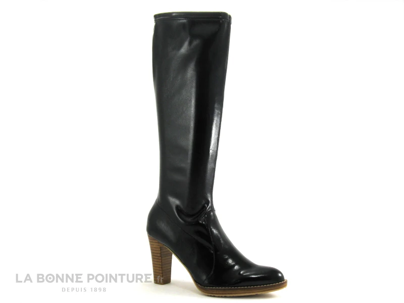 Fugitive ARCOL Stretch Vernis Noir - Botte Talon Haut 1 Fugitive ARCOL Stretch Vernis Noir - Botte Talon Haut