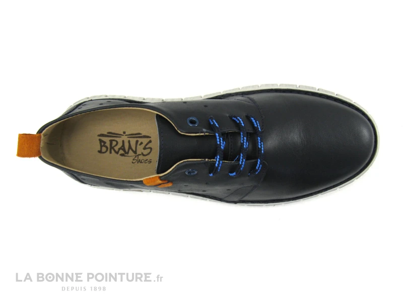 Brans 13366 Bleu Marine - Orange - Chaussure Derbi Homme 6 Brans 13366 Bleu Marine - Orange - Chaussure Derbi Homme – Image 6