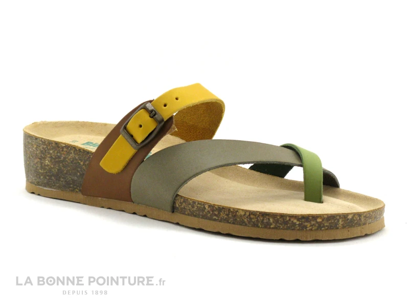 Bionatura 12A456 Kaki - Tong Compensee Femme 1 Bionatura 12A456 Kaki - Tong Compensee Femme