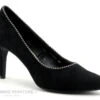 Enza Nucci QL3304 - Noir - Perles Argents - Escarpin Talon Aiguille