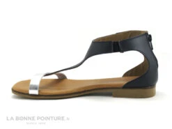 Jordana 3594 - Bleu Marine Et Argent - Sandale Femme Avec Zip -Chaussures De Mode cd24607c73b9e66c561f35ea11d5d5ef img 9961.jpg 171480